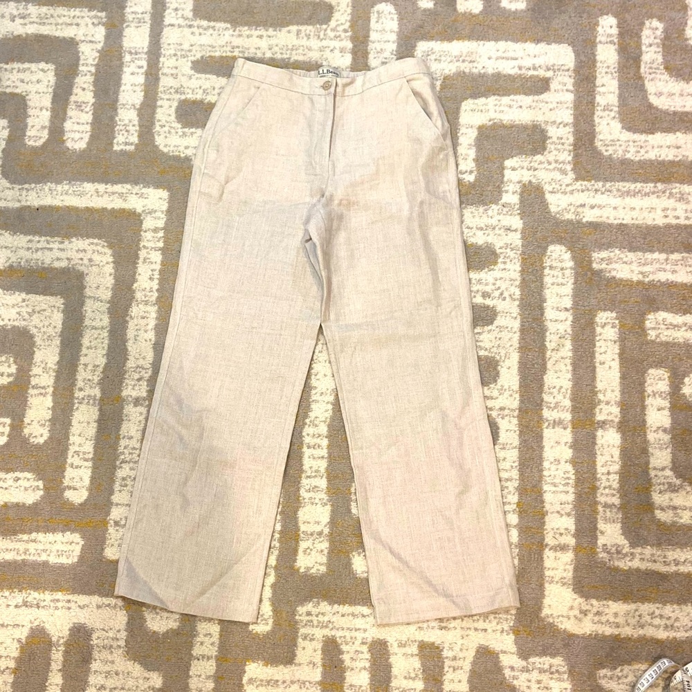 LL Bean classic fit linen pant